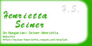 henrietta seiner business card